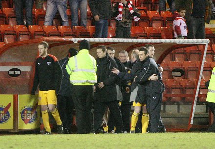 Bench celebrates win at Airdrie